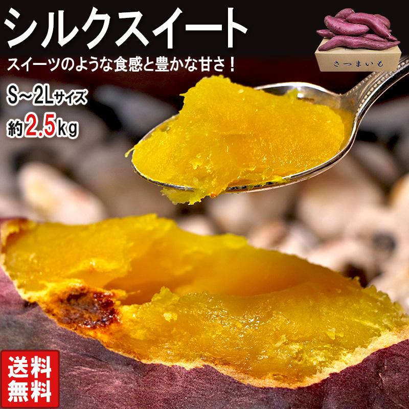 シルクスイート さつまいも 約2.5kg S〜2Lサイズ 千葉県・茨城県産 訳