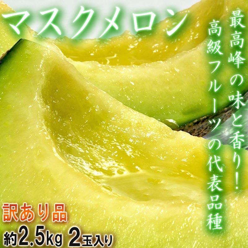 マスクメロン 2玉 合計約2 5kg つるがない玉を含むため訳あり品 静岡 茨城 千葉産中心 香り豊かで濃厚な甘さ お得な価格の高級フルーツ 産地から玄関へ 通販 Yahoo ショッピング