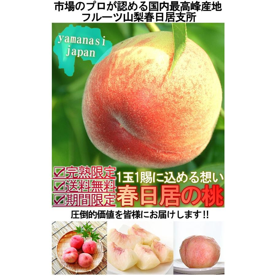 春日居の桃 山梨県産 5kg 12〜20玉前後 モモ 白桃 白鳳 もも 日河白鳳 加野岩白桃 浅間白桃 水密白桃 川中島白桃 なつっこ あかつき 品種リレーの画像