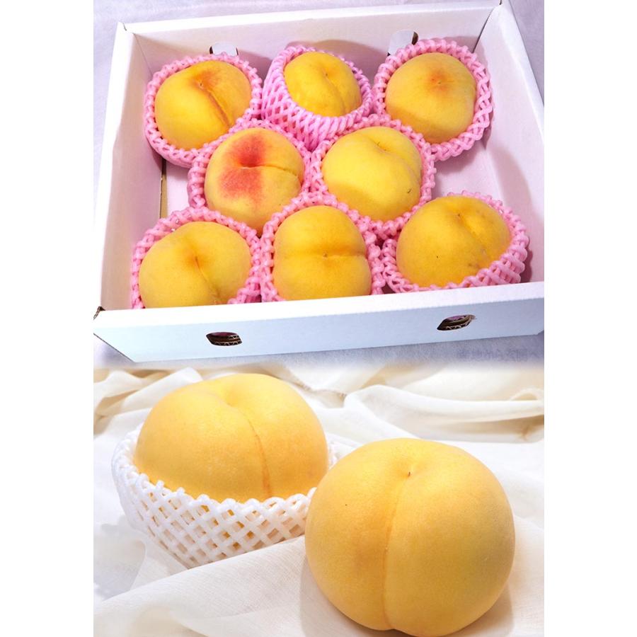 黄桃 ギフトもも 約2kg 5〜8玉 山梨県産 贈答規格 化粧箱入り