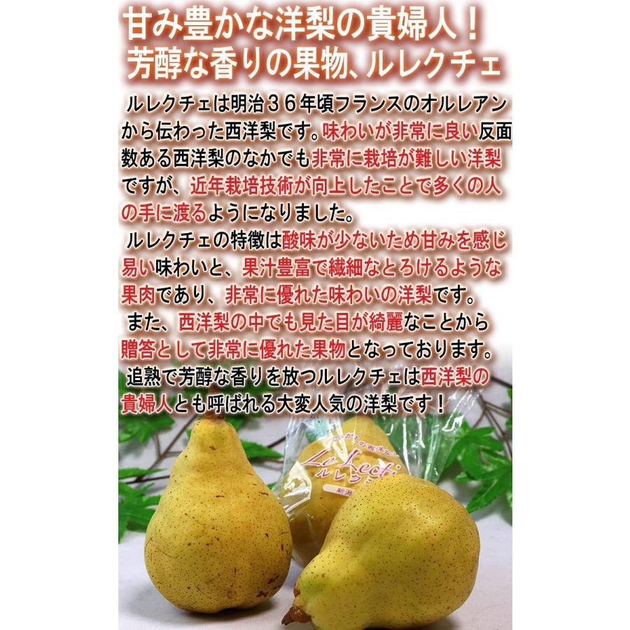 ル・レクチェ 西洋梨 約2kg 6〜8玉 新潟県産 贈答品 化粧箱入り ギフト最適な特産品のフルーツ！抜群の味わいにとろける食感