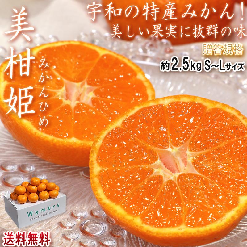 美柑姫 みかんひめ 宇和ミカン 約2.5kg S〜Lサイズ 贈答規格 美柑姫 みかんひめ 宇和ミカン 約2.5kg S〜Lサイズ 贈答規格