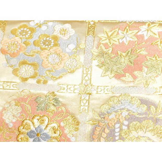 西陣織 高級袋帯 フォーマル用 藤原謹製 正絹 西陣帯【お仕立代無料