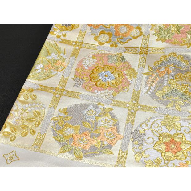 西陣織 高級袋帯 フォーマル用 藤原謹製 正絹 西陣帯【お仕立代無料