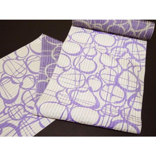 本場筑前 博多織 松装織物謹製 ひょうたん 白地 全通 正絹 紋八寸  