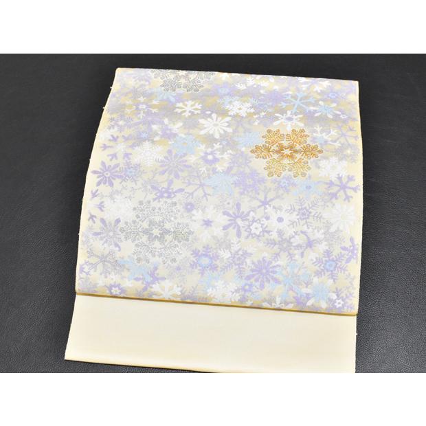 新品未使用品‼️特別企画‼️お仕立て上り品‼️雪の結晶柄 ‼️九寸名古屋帯