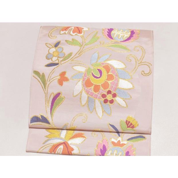 (肉厚の帯地)西陣織 名門！帯屋捨松謹製 高級九寸名古屋帯(お仕立代無料＆送料無料＆代引料無料)