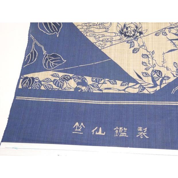 お仕立代込み価格 送料無料 奥州小紋 女性用 竺仙鑑製 高級ゆかた 本格派レディース浴衣 切継ぎ模様 反物 日本製の画像
