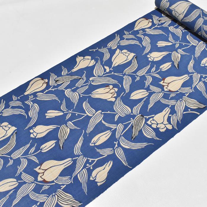 竺仙　浴衣反物　ユリ　青　幅38センチ 竺仙 浴衣反物 ユリ 青 幅38センチ - メルカリ