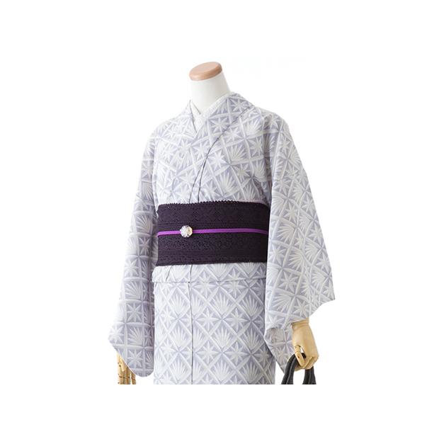 撫松庵　BUSHOAN 浴衣 単品 紫 鳥柄　セオα お仕立て上がり浴衣 撫松庵謹製 レディース浴衣（送料無料＆代引料無料