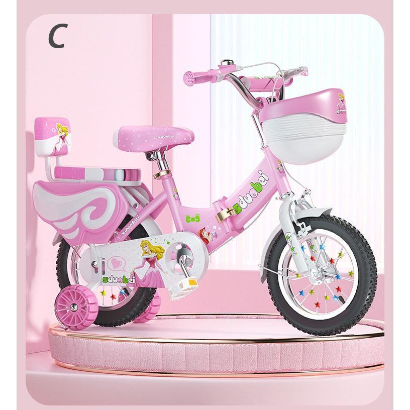 幼児用自転車 ランニングバイク 子供用自転車 12 14 16 18 インチ 誕生日プレゼント 高さ調節 女の子 補助輪付き お姫様気分_14