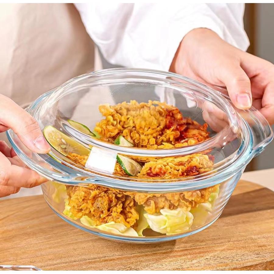 fissler Soleaシリーズ キャセロール ガラス蓋付き 透明なガラスのキャセロール ガラス耐熱皿 防水ガラス蒸し鍋 蒸し鍋