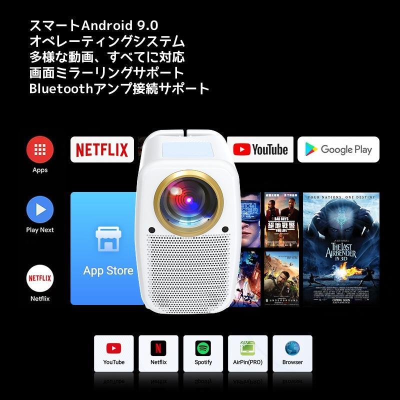 寝室が映画館に】超コンパクト プロジェクター 壁投影 天井投影対応 高