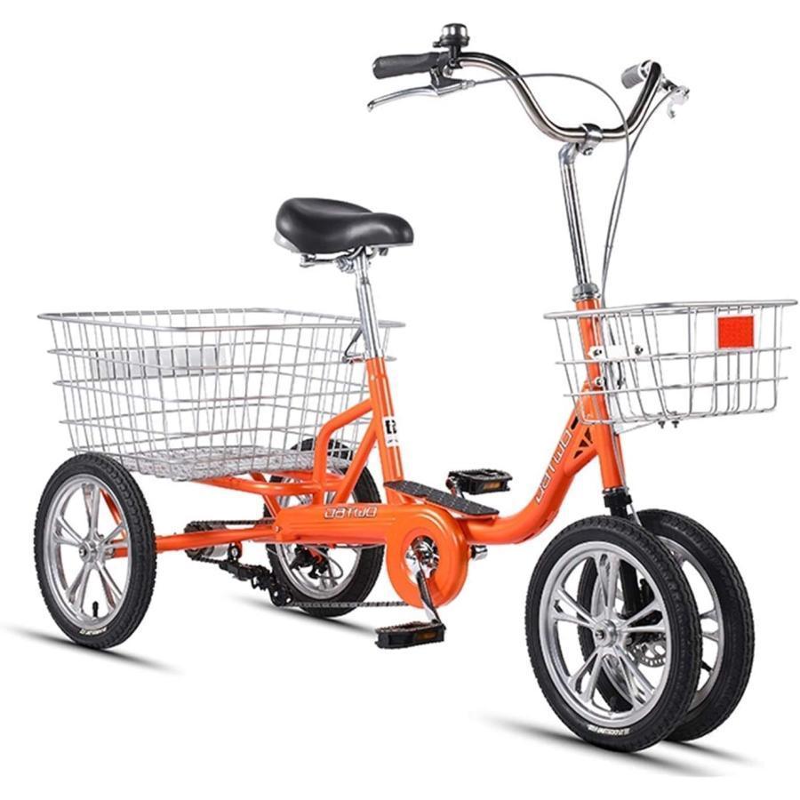 四輪自転車　トライククルーザーバイク　初心者、高齢者向きの自転車 四輪自転車 トライククルーザーバイク、大人三輪車、14インチ4輪ダブル