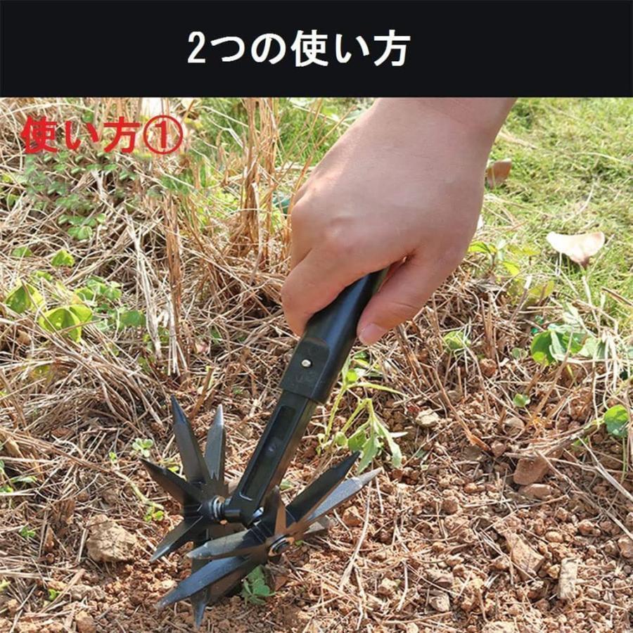耕運機 手押し コードレス 庭園の道具 回転式 耕うん 手動式耕うん機 