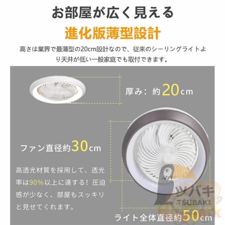 シーリングファンライト 360°自動首振り 逆回転機能 シーリングファン
