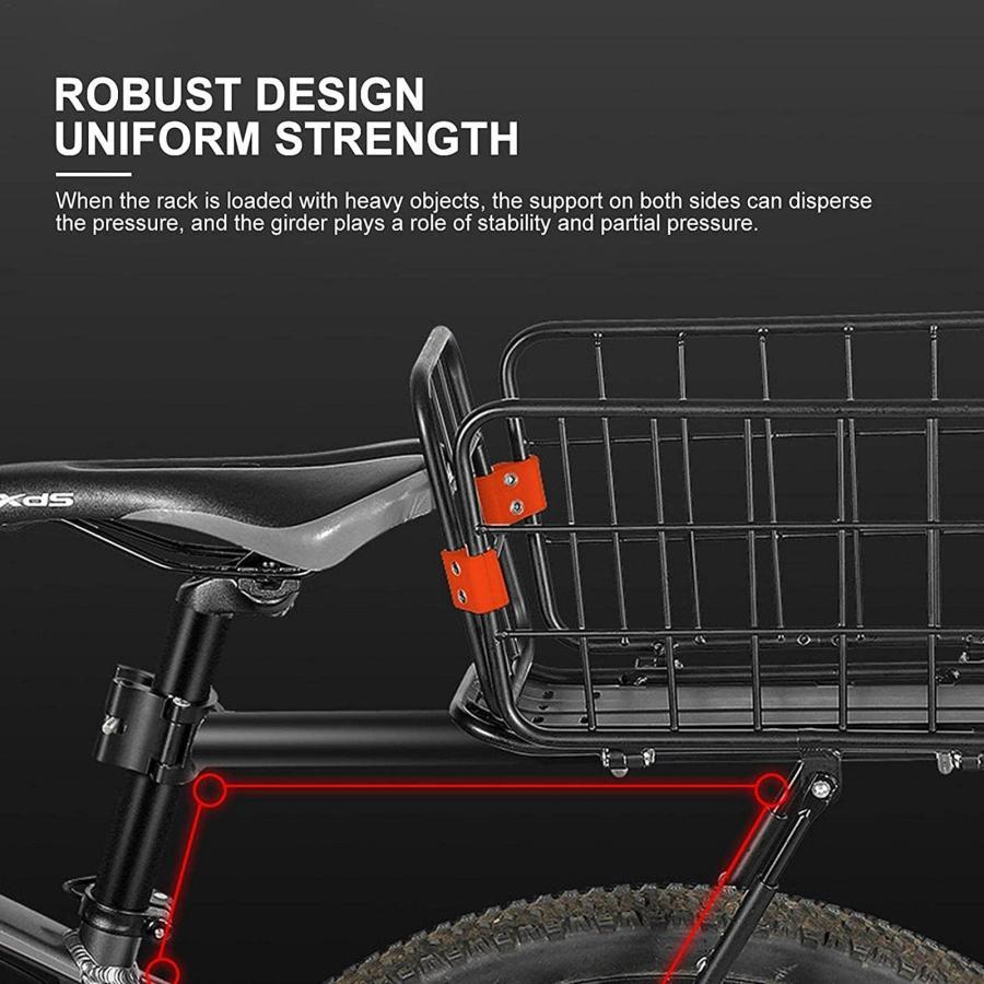 自転車荷台 リアキャリア 荷物ラック 後付け アルミニウム合金素材 籠