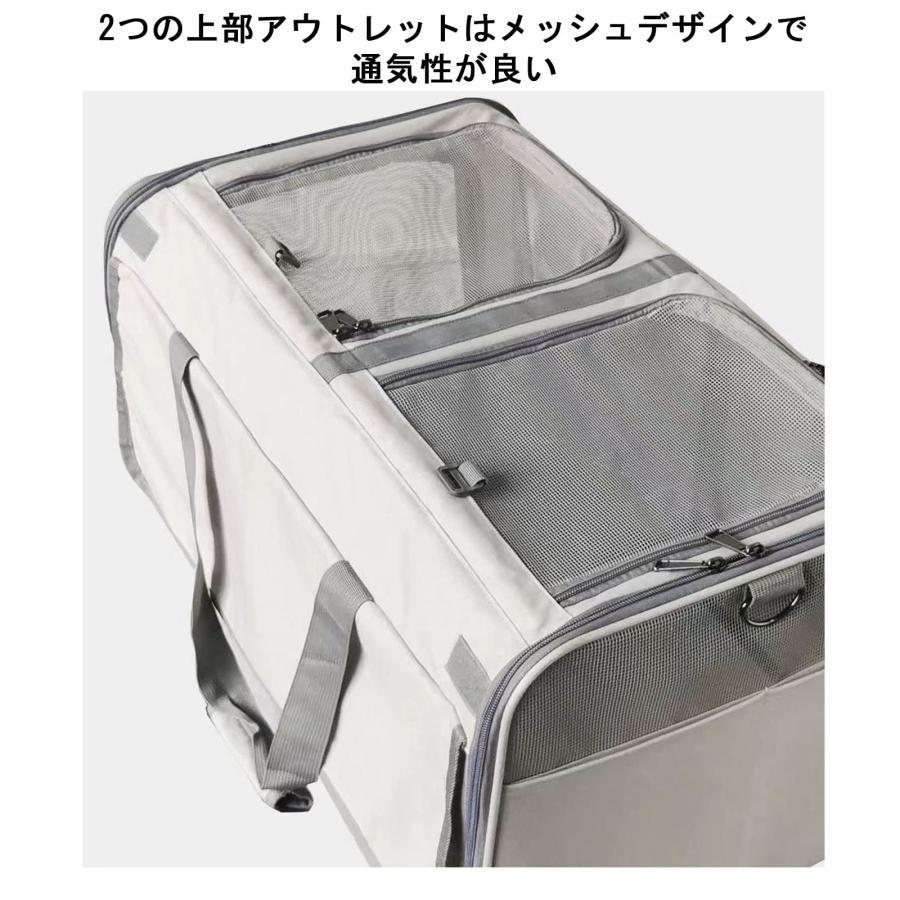 新品 ペットキャリー 猫2匹 小型犬OK 20kg対応 キャスター付き 猫用キャリーケース 2匹用 キャスター付き 折りたたみ式 犬 猫 ペット