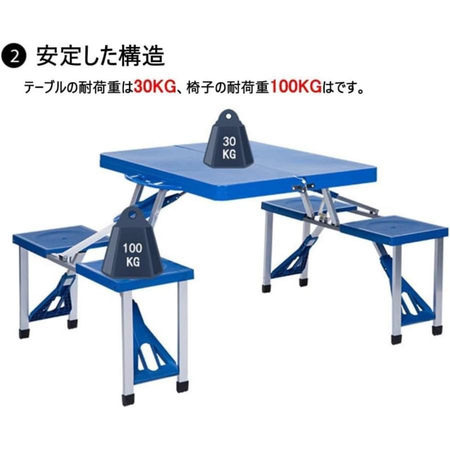 折りたたみキャンプテーブルセット テーブル?チェア一体型 ピクニック