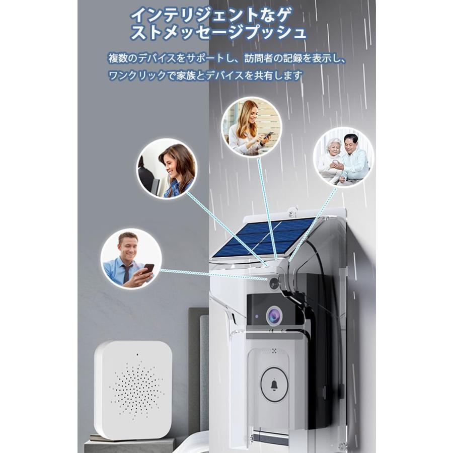 最新設計 インターホン ワイヤレス 工事不要 ドアホン ドア カメラ付き