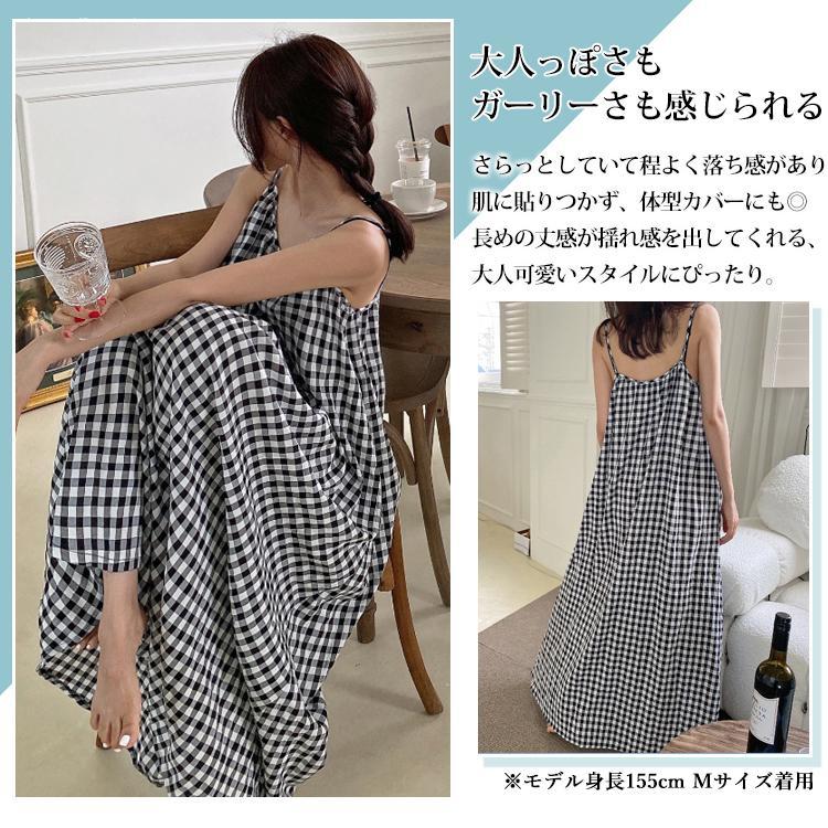 チェック柄 ワンピース ギンガムチェック ロングシャツ 3type シャツ