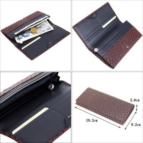 印傳屋（INDEN-YA） 印伝 長財布 レディース 2308 ファスナー かぶせ