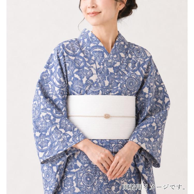 竺仙 浴衣 ゆかた 奥州小紋 鉄線唐草 ちくせん レディース 女性 50代