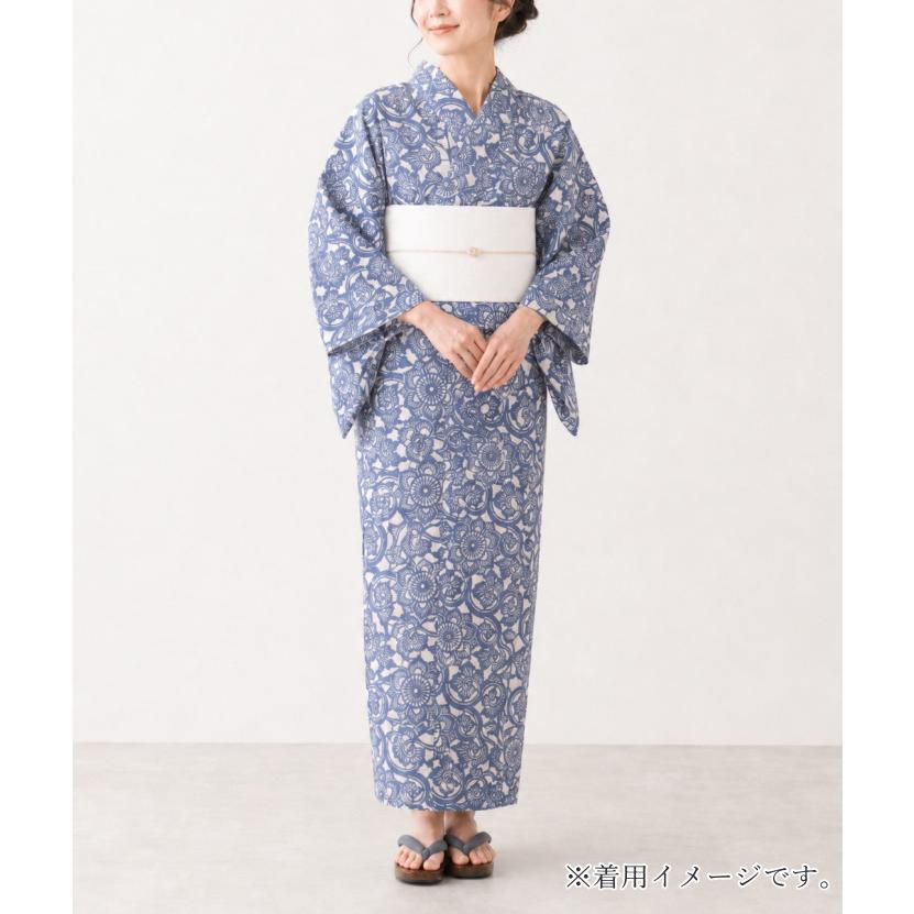 竺仙 浴衣 ゆかた 奥州小紋 鉄線唐草 ちくせん レディース 女性 50代