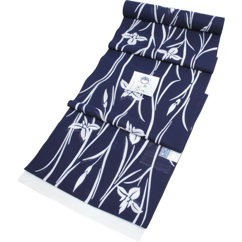 浴衣 竺仙 紺 菖蒲 日本製 綿 楽天市場】竺仙 浴衣 反物 ゆかた 綿絽 地染 紺地 2025年 新柄