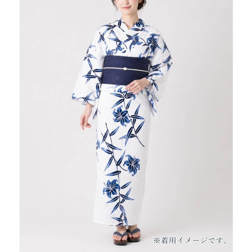 反物 コーマ地 白色 百合 国内手縫いお仕立付き 女性 お仕立て込み 竺仙ブランド 日本製 2026年 新柄の画像