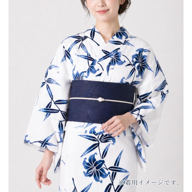 竺仙 反物 コーマ地 白色 百合 国内手縫いお仕立付き 女性 お仕立て
