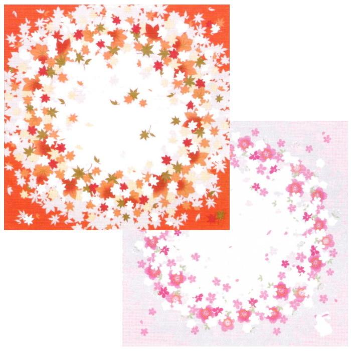 風呂敷 おしゃれ綿 レディースふろしき 小 お弁当包み 40 8 40 9 もみじ 桜柄 さくらの輪 紅葉 ランチクロス 和柄 50cm 包む布 レディス Ladys Furoshiki15 和物屋 印傳屋印伝 草履バッグの店 通販 Yahoo ショッピング