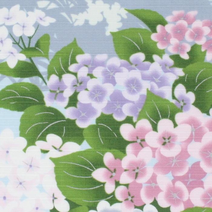 風呂敷 おしゃれ 和柄 あじさい 夏 日本の四季 綿シャンタン 50cm