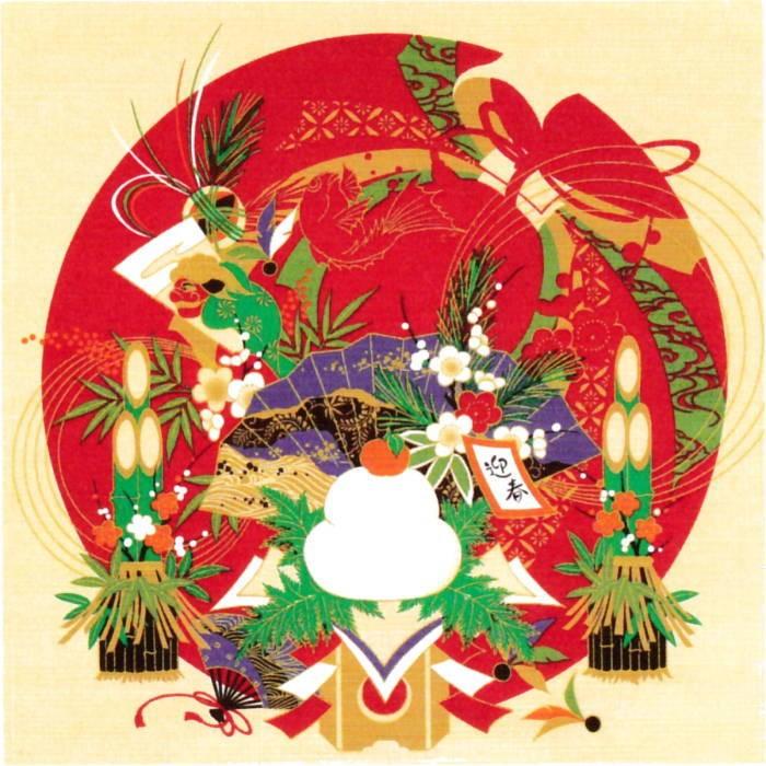 風呂敷 おしゃれ 和柄 50cm お正月 鏡餅飾り タペストリー 日本製 お