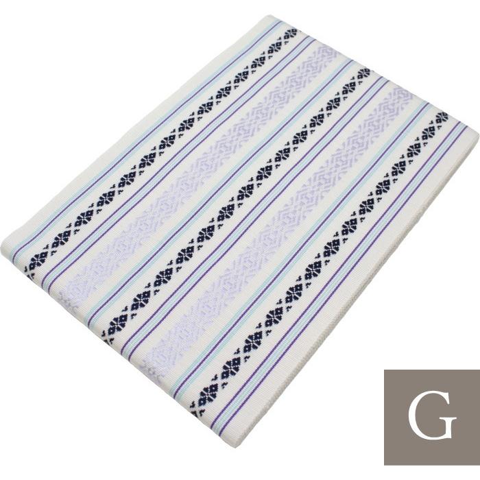 半幅帯 正絹 博多織 白 黒 紫 浴衣 夏の着物 国産 レディース