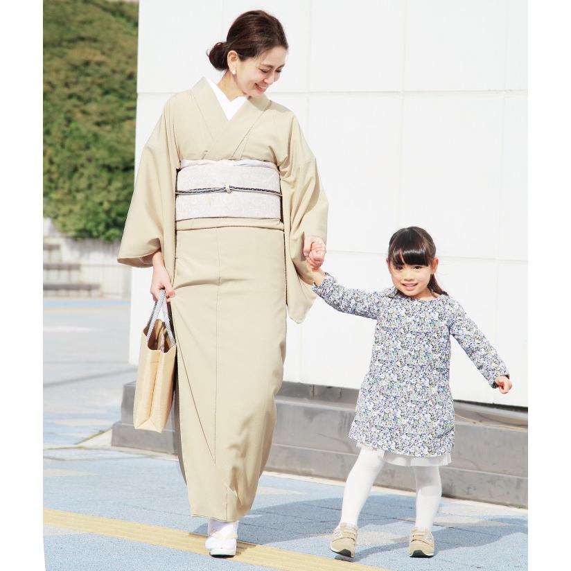 【新品】着物反物　色無地　アイボリー シルック 反物 着物 色無地 フォーマル 普段着 単衣 仕立て 女性