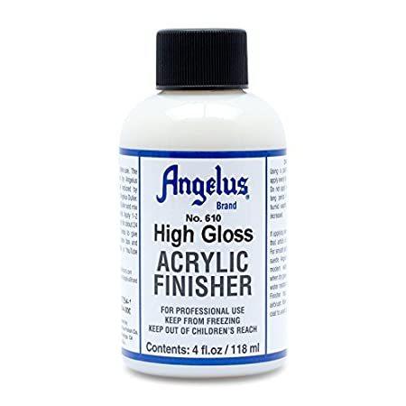 Angelus Brand Acrylic Leather Paint High Gloss Finisher No. 610 - 4oz, Pack 踏み石、飛び石