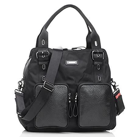 Storksak Alexa Luxe Leather Shoulder Bag Diaper Bag, Black マザーズバッグ