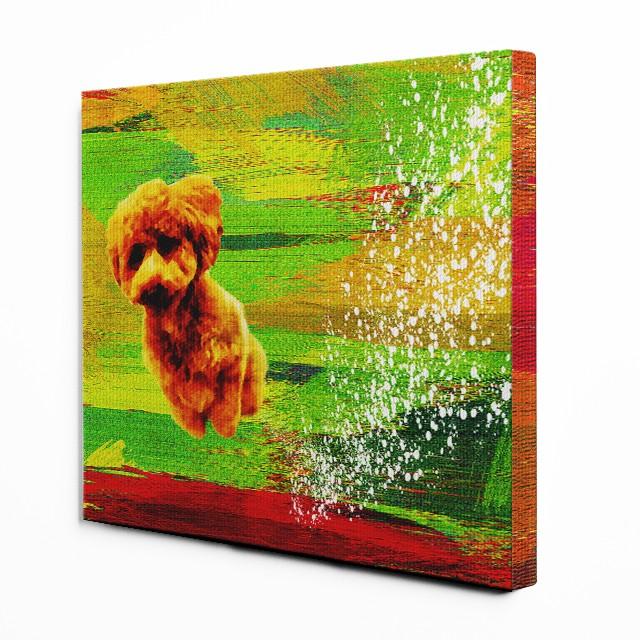Full Of Life トイプードル ｓサイズ ワンにゃんアートキャンバス Vivid Series 絵画 アートパネル 犬 Wn Vi Tpo S ワンにゃんギャラリー 通販 Yahoo ショッピング