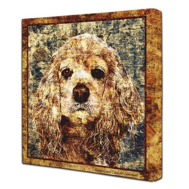 Sit アメリカンコッカースパニエル ｓサイズ ワンにゃんアートキャンバス Vintage Series 絵画 犬 インテリア雑貨 グッズ Wn Visit Acs S ワンにゃんギャラリー 通販 Yahoo ショッピング