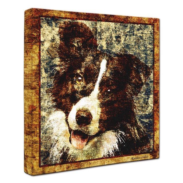 Sit ボーダーコリー Lサイズ ワンにゃんアートキャンバス Vintage Series 絵画 犬 インテリア雑貨 グッズ Wn Visit c L ワンにゃんギャラリー 通販 Yahoo ショッピング