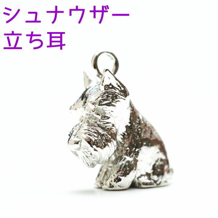 遺骨カプセルキーホルダー シュナウザー立ち耳 刻印 名入れ ペット仏具