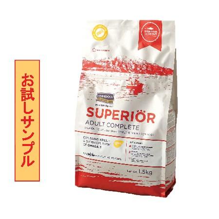 (サンプルフードは合計7個まで) フィッシュ4 ドッグ　(スーペリア)　アダルト　試食サンプル　(約75g)｜wan-o-wan