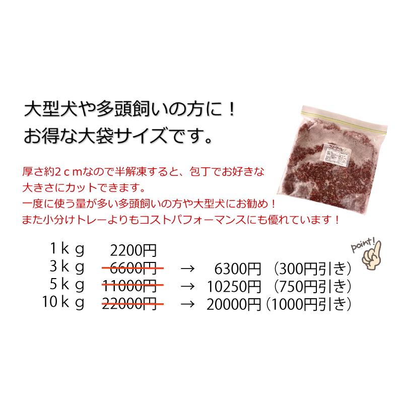 犬用厳選！包丁いらず生馬肉ミンチ1kg大袋お得用 低脂肪高たんぱく赤身  健康に長生き 毎日続けてもらえる価格設定 トッピング手作り食 簡単レンチンOK ワンバナ｜wanbana｜04