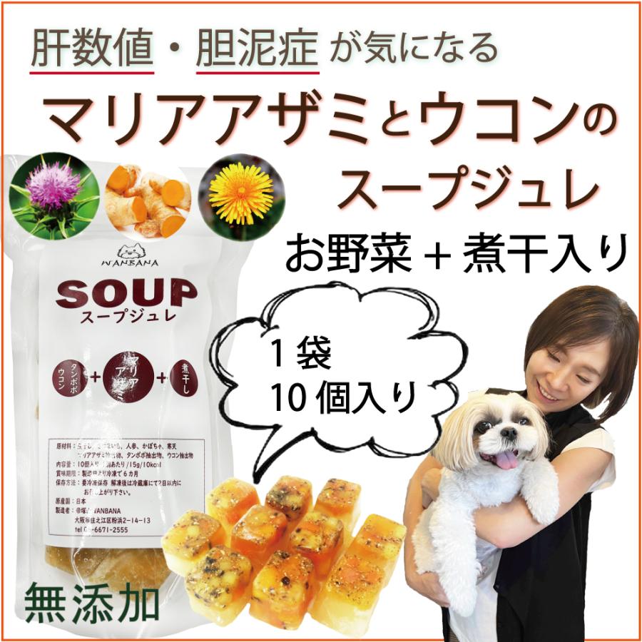 犬用 スープ トッピング 手作りごはん マリアアザミ ウコンと煮干10個入り 肝臓 胆泥症に 水分補給 お水飲まない 無添加のペット用品で健康な食事を 0411 5 犬猫用ケーキおやつ帝塚山ワンバナ 通販 Yahoo ショッピング