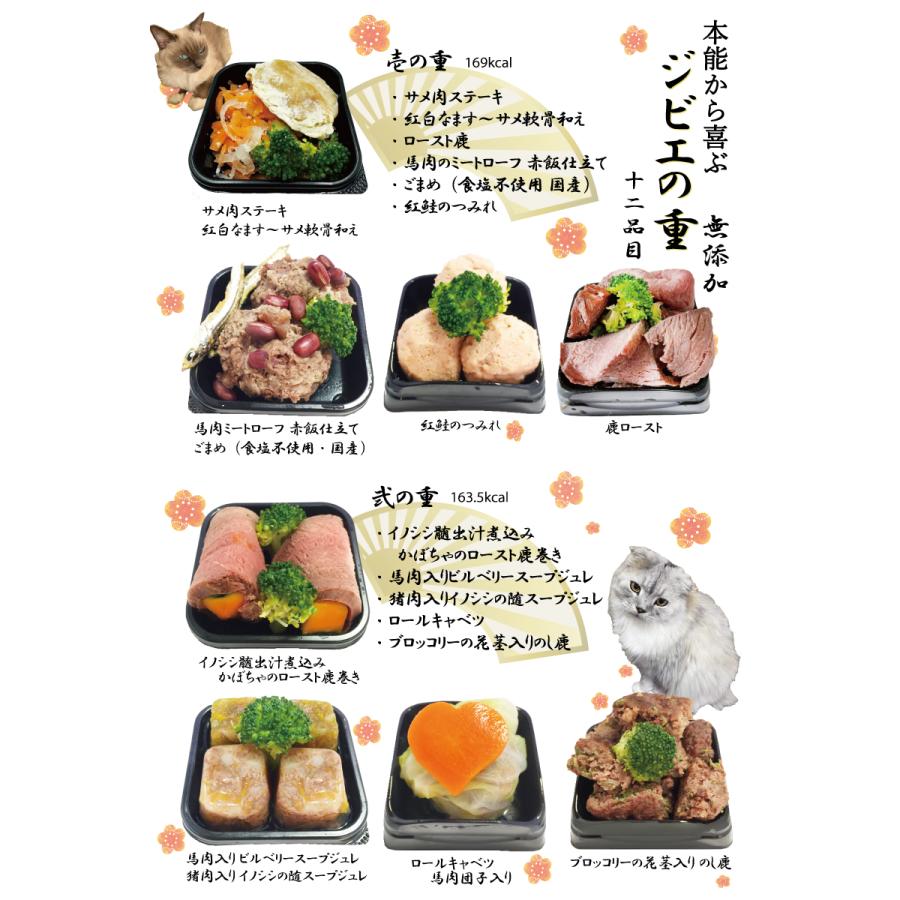 帝塚山WANBANA 猫用おせち料理 アレルギー対応のジビエの重2段12品 お
