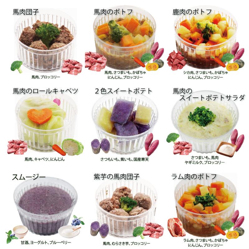 犬用のごはん デリカテッセン 30種類セット 手作りドッグフード 食べきりサイズ 送料無料 お得 ヘルシー 低カロリー 高たんぱく質 健康 栄養 無添加 ワンバナ_2