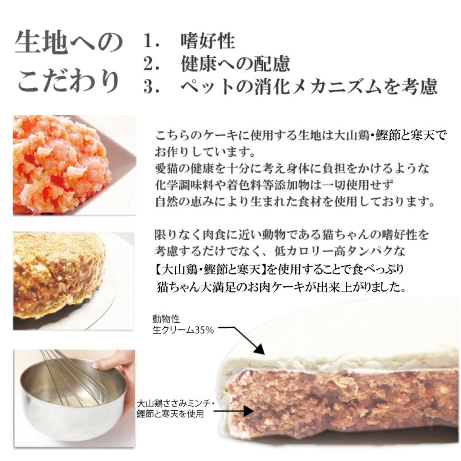 帝塚山WANBANA 猫用 ケーキ ラブリーモコ/名入れOK 3号サイズ ささみと