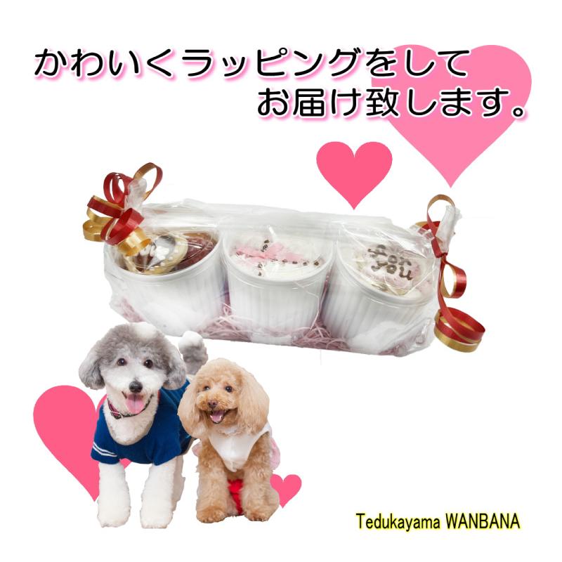 帝塚山WANBANA あすつく！犬用バレンタインカップケーキ3個セット お 