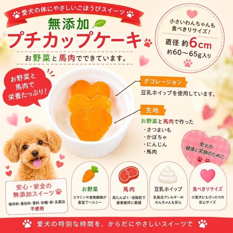 帝塚山WANBANA 犬用カップケーキ6個セット ギフトやプレゼントお誕生